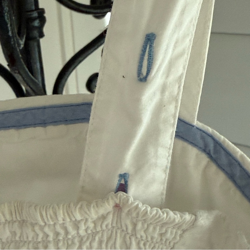 Mini Boden Girls White Eyelet Sundress 6-7Y - Picture 8 of 10
